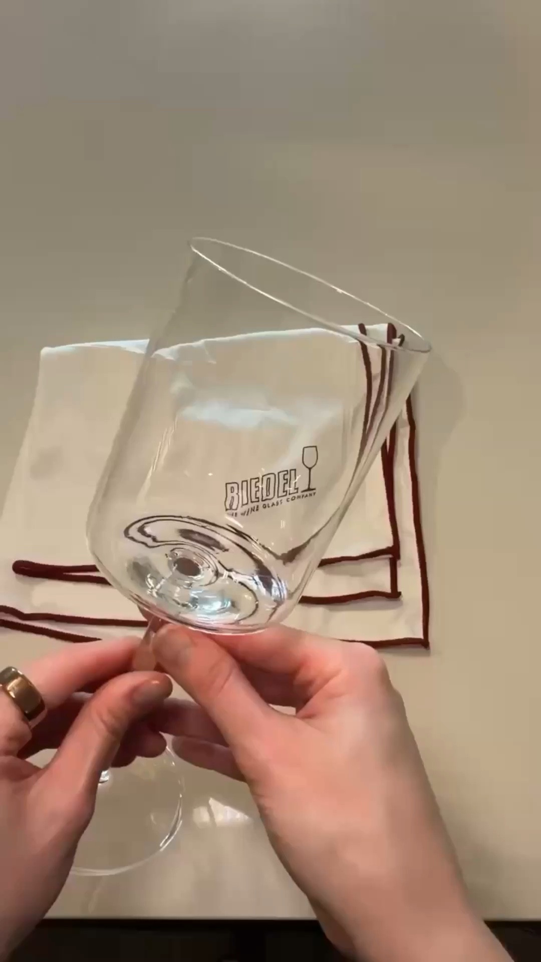 These Riesel wine glasses are still our favorite. Guests can slosh without spilling and they are very durable.

#LTKHome