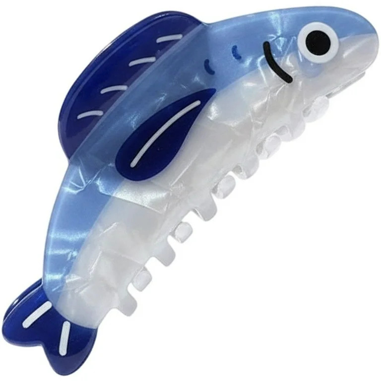 Jiibva Sardine Fish Hair Claw Clip Plastic Shark Clip Ocean Animal Hair Clamps Grab Fashion Cute ... | Walmart (US)