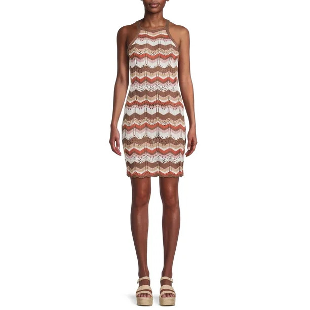 No Boundaries Juniors' Sleeveless Crochet Dress - Walmart.com | Walmart (US)