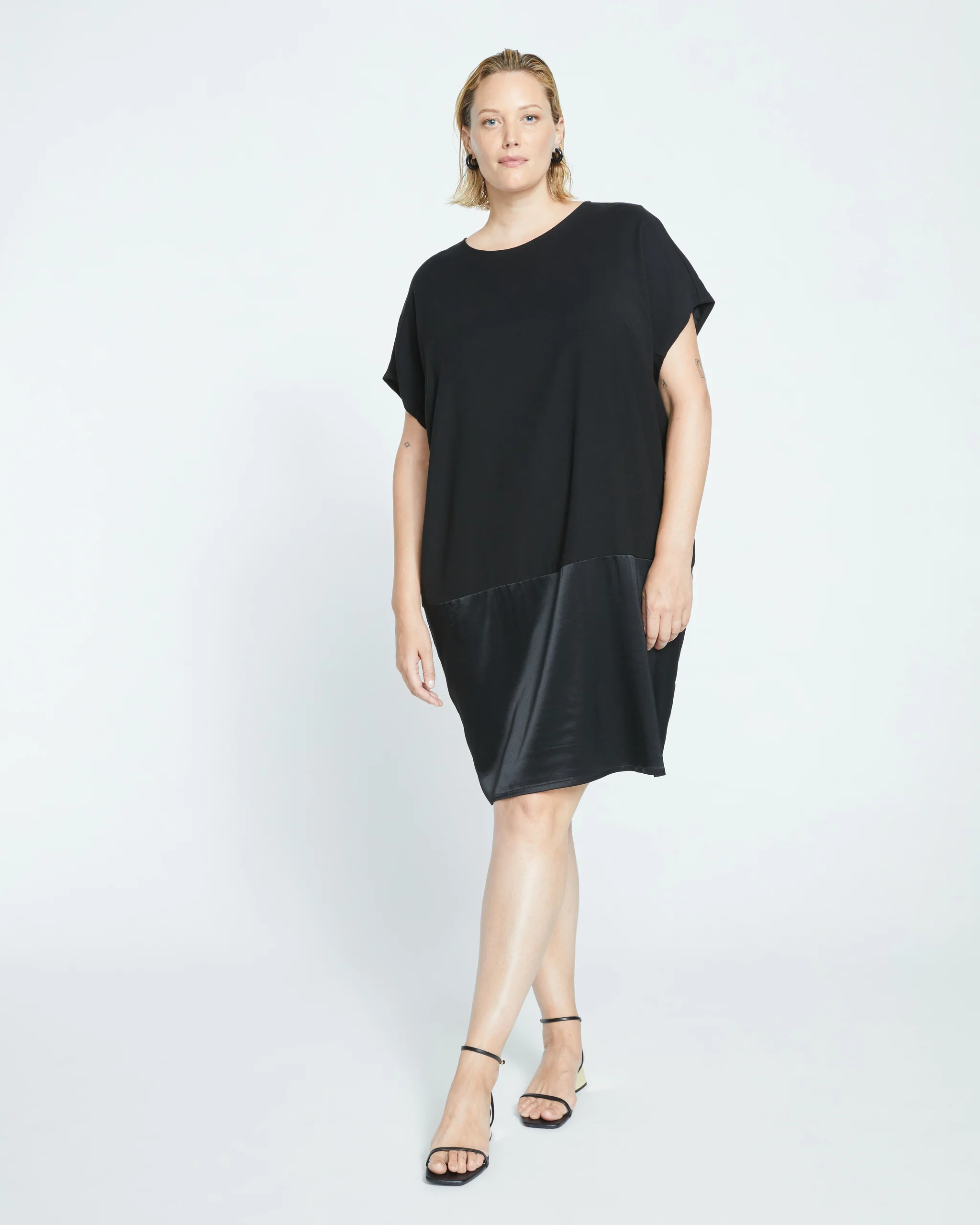 Avenir Double Luxe Dress - Black | Universal Standard