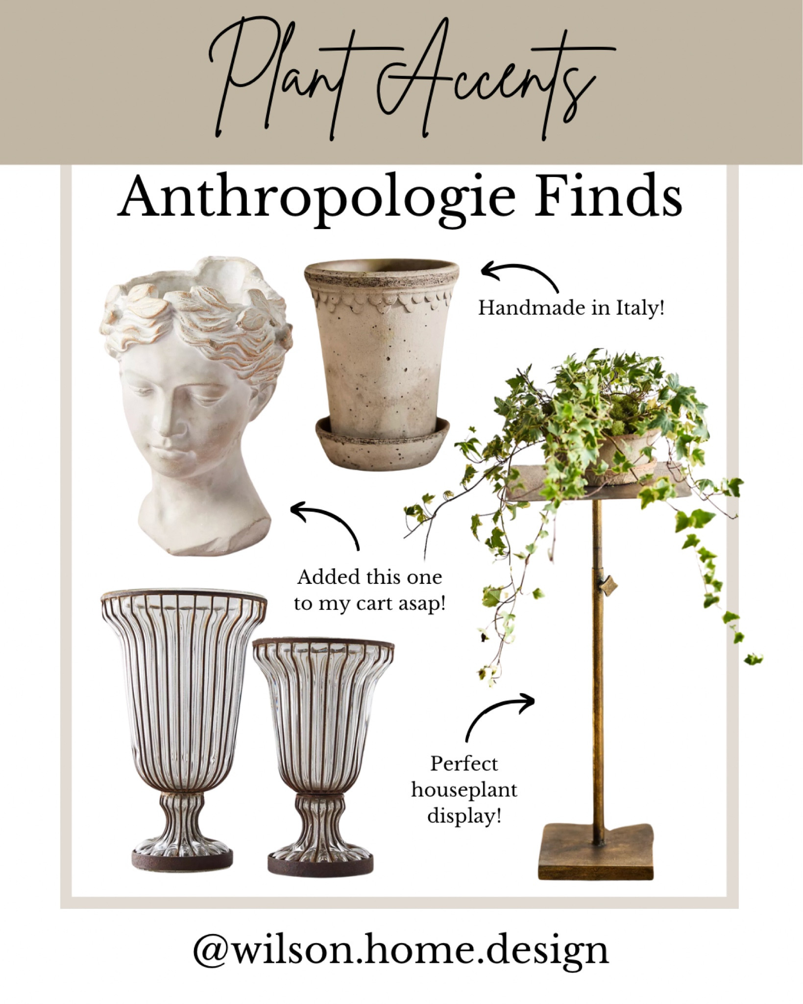 Anthropologie | Planters, Vases, Plant Stand \\ Vintage, French Country - here are some personal favorites! I don’t know about you, but I am itching for spring! These just make me even more excited! 

#LTKhome #LTKstyletip #LTKover40