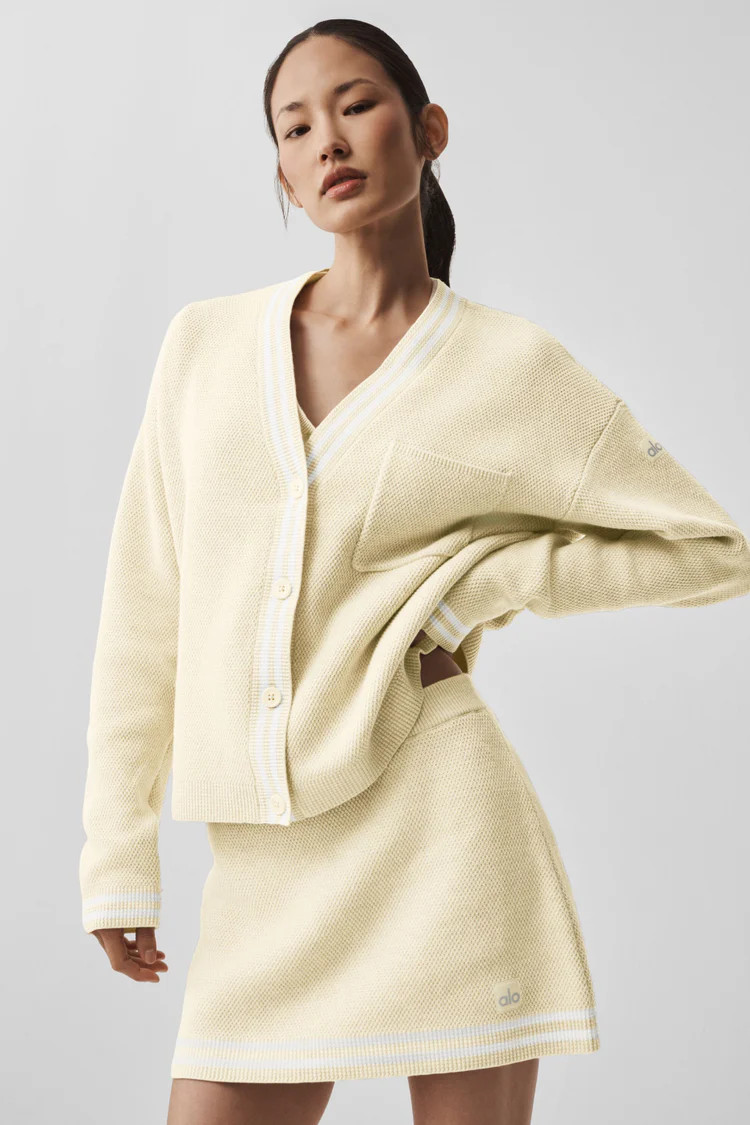 Tennis Club Sweater Knit Cardigan | Alo Yoga (US)