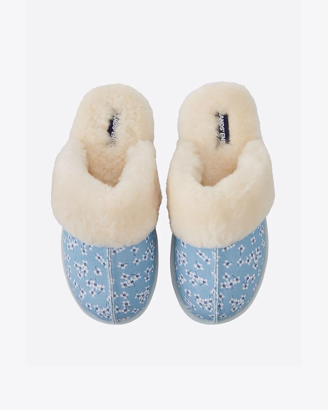 Shearling Clog Slippers in Floral Chambray | Draper James (US)