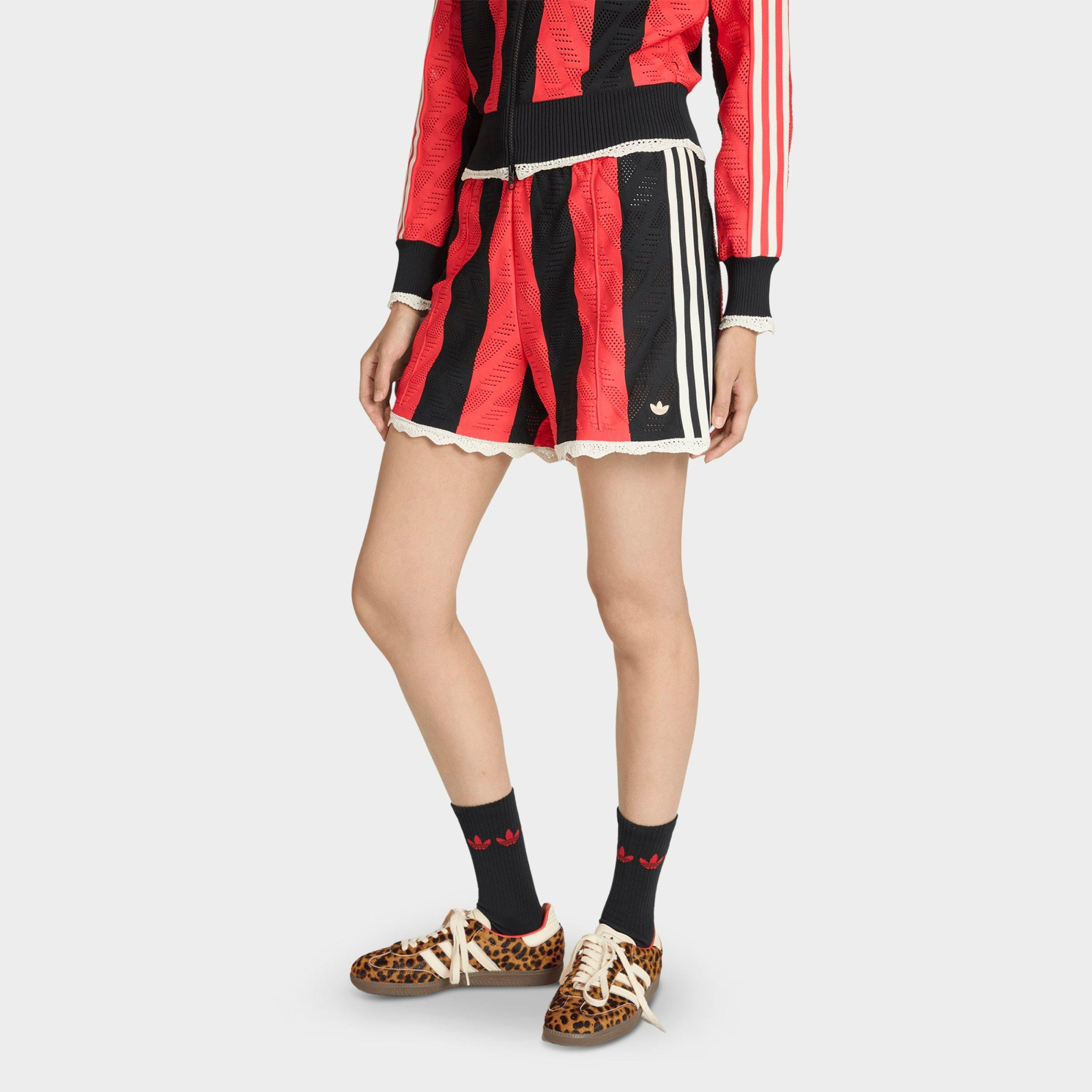 Women's adidas Originals Firebird Open-Knit Crochet Loose Shorts | JD Sports (US)