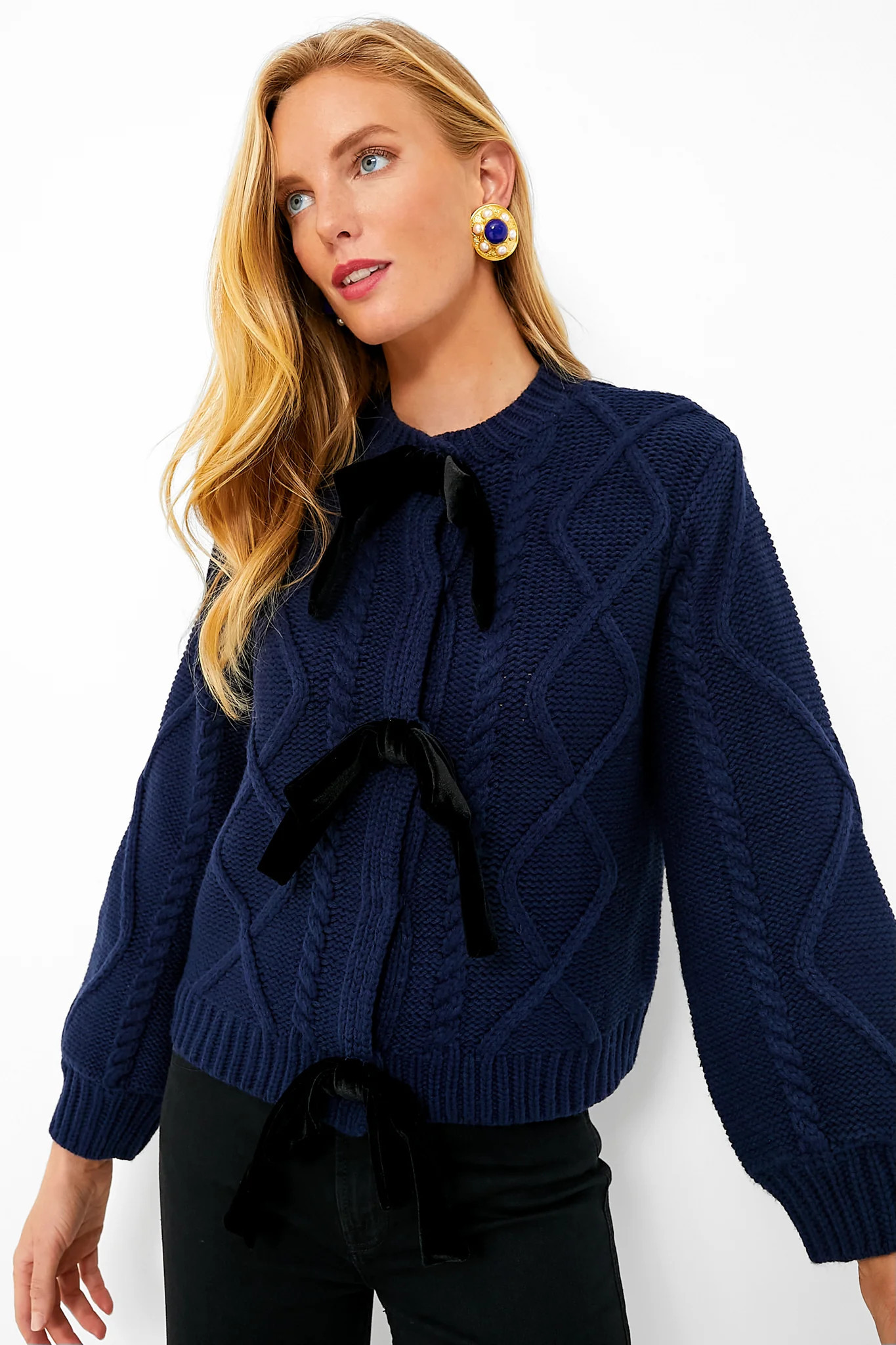Velvet Bow Bea Cardigan | Tuckernuck (US)