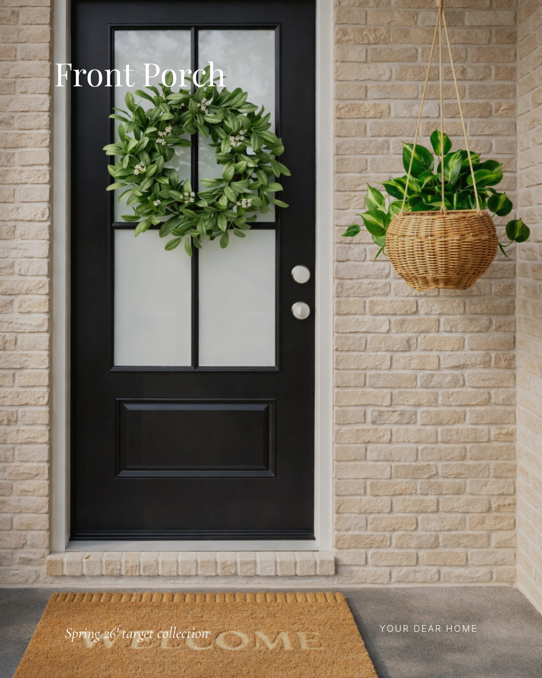 NEW Hearth & Hand Target Spring 2026 Collection is going live online 12/21! 

Here's a front porch styling idea with some of their pieces. So fresh, light and airy!  

 #LTKHome