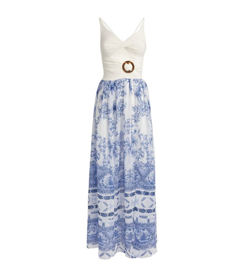 Patbo Amalfi Print Cut-Out Maxi Dress | Harrods