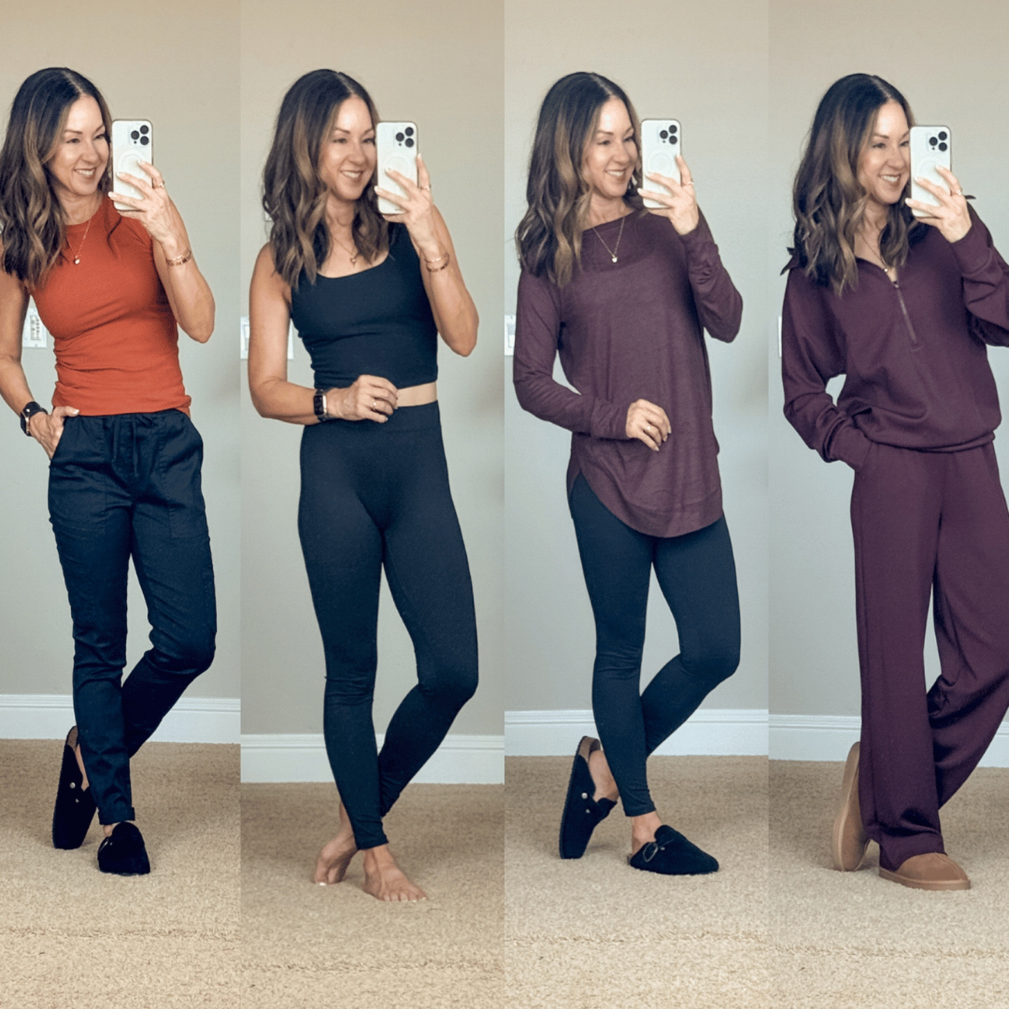 Cozy Fall Outfits

For reference I'm 5'1" and 109lbs. I’m wearing a XS in all tops, an XS in the wide leg sweatpants, and an XS short in the leggings and drawstring joggers - all TTS! 

Fall outfits  Maurice’s   cute outfits  cozy outfits  black leggings outfit  tank tops  yoga outfit  sweats  comfy outfits  easy outfits  petite fashion  trendy fashion  EverydayHolly

#LTKStyleTip #LTKSeasonal #LTKOver40