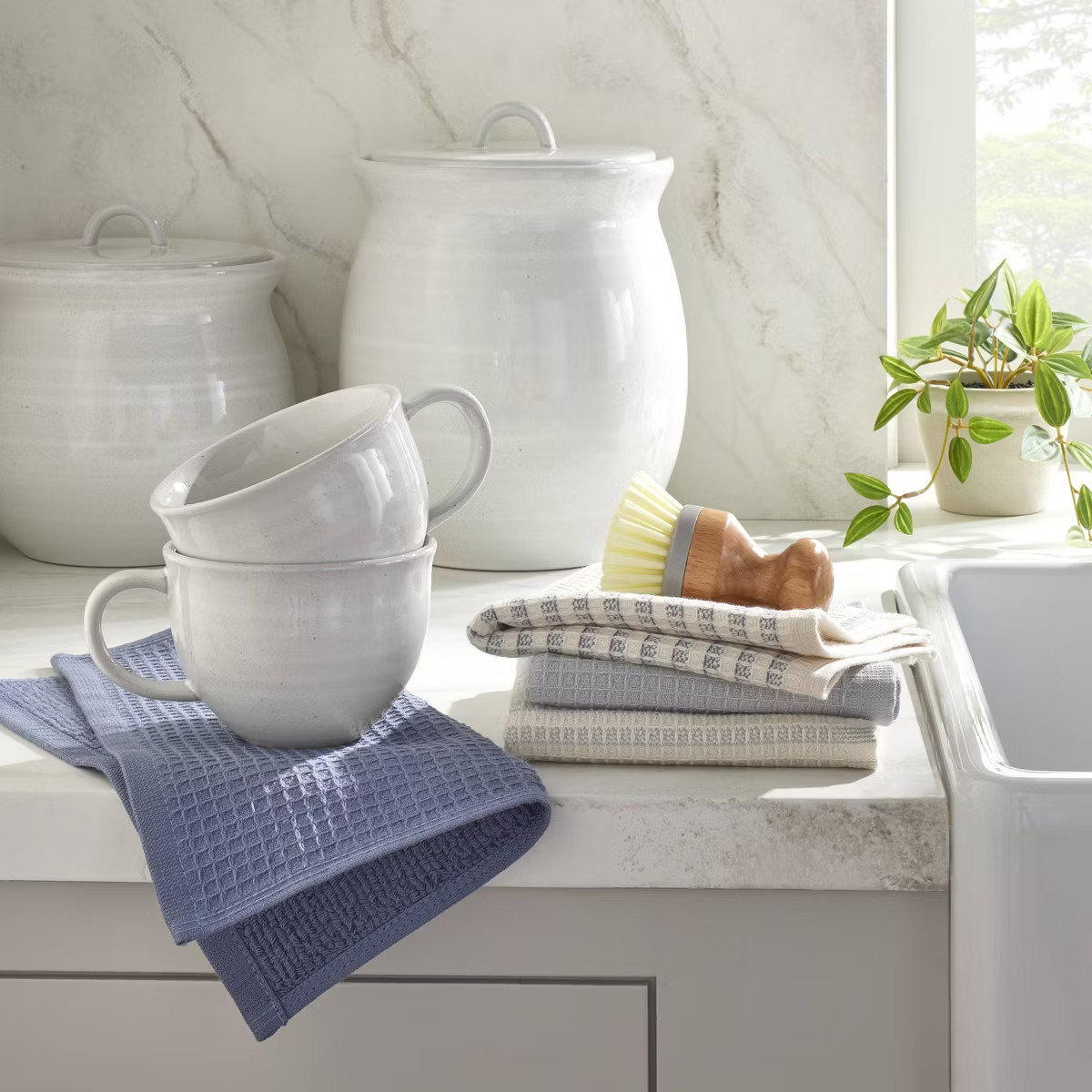 4pk Waffled Cotton Dishcloth Set - Hearth & Hand™ with Magnolia | Target