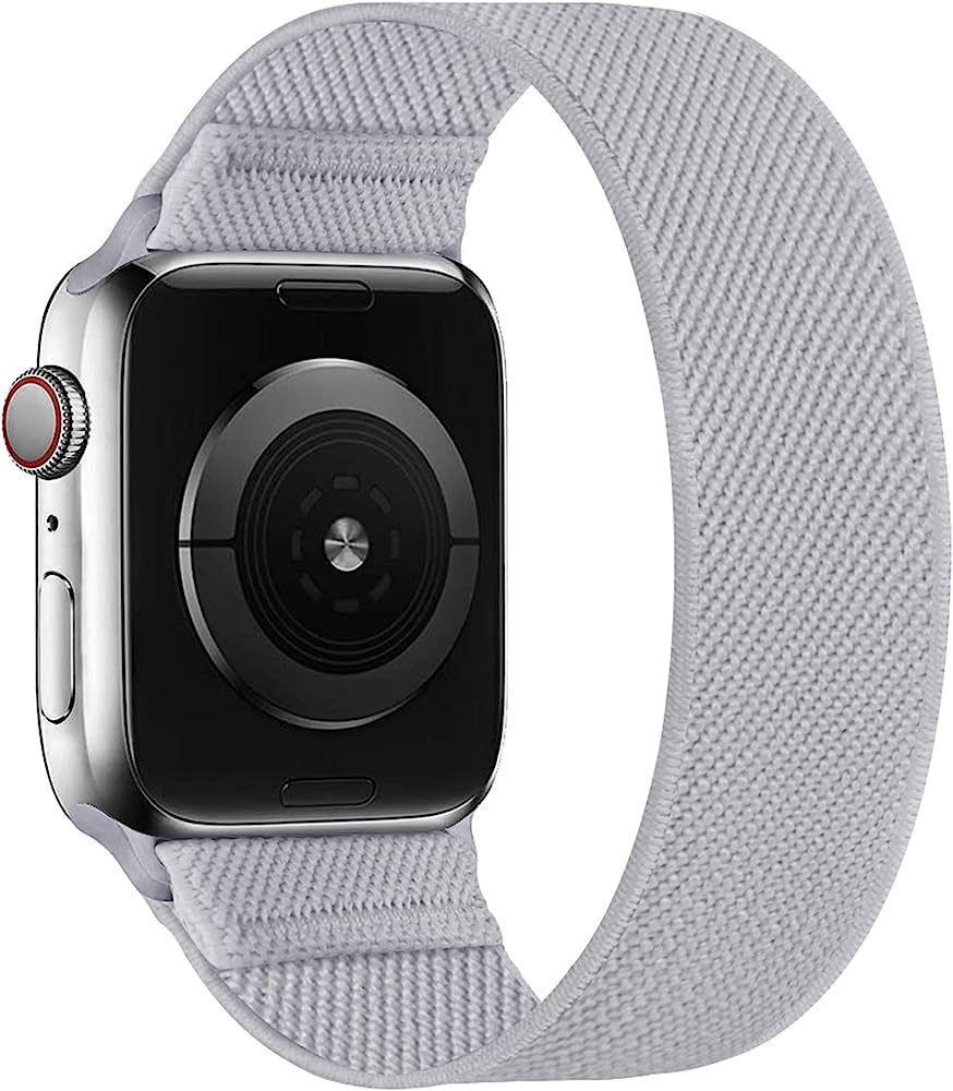 ENJINER Stretchy Nylon Solo Loop Bands Compatible with Apple Watch 38mm 40mm 41mm 42mm 44mm 45mm ... | Amazon (US)