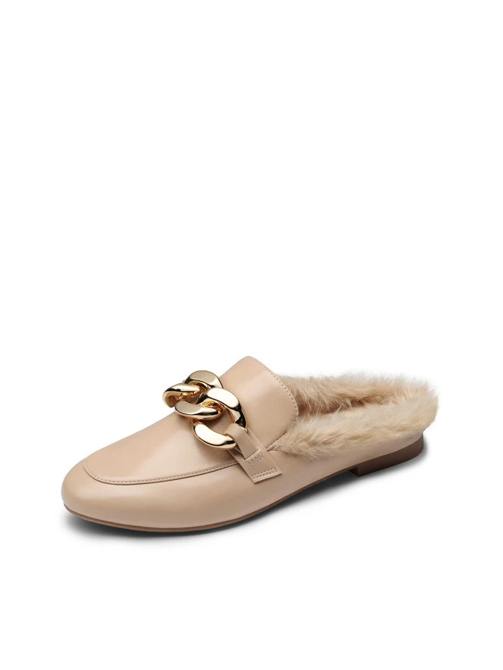 DREAM PAIRS Mules for Women Flats Shoes Comfortable Slip on Closed Toe Slides Loafers with Chain ... | SHEIN