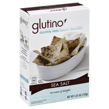 Glutino Sea Salt Gluten Free Snack Crackers 4.25 oz. Box | Walmart (US)