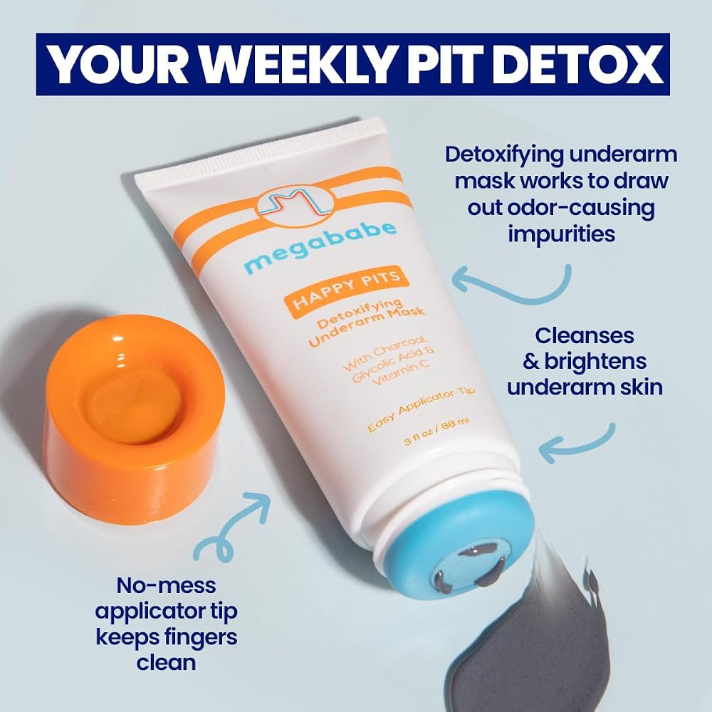 Megababe Happy Pits Underarm Mask, Detox, Odor Control, 3 fl oz | Amazon (US)