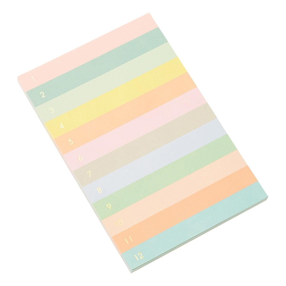 Rifle Paper Co. Numbered Color Block Pastel Note Pad | The Container Store