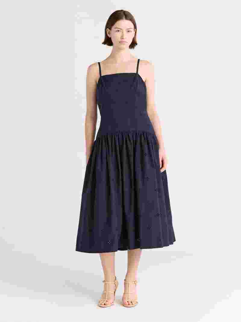Free Assembly Women's and Women's Plus Sleeveless Cotton Eyelet Midi Dress, Sizes XS-4X - Walmart... | Walmart (US)
