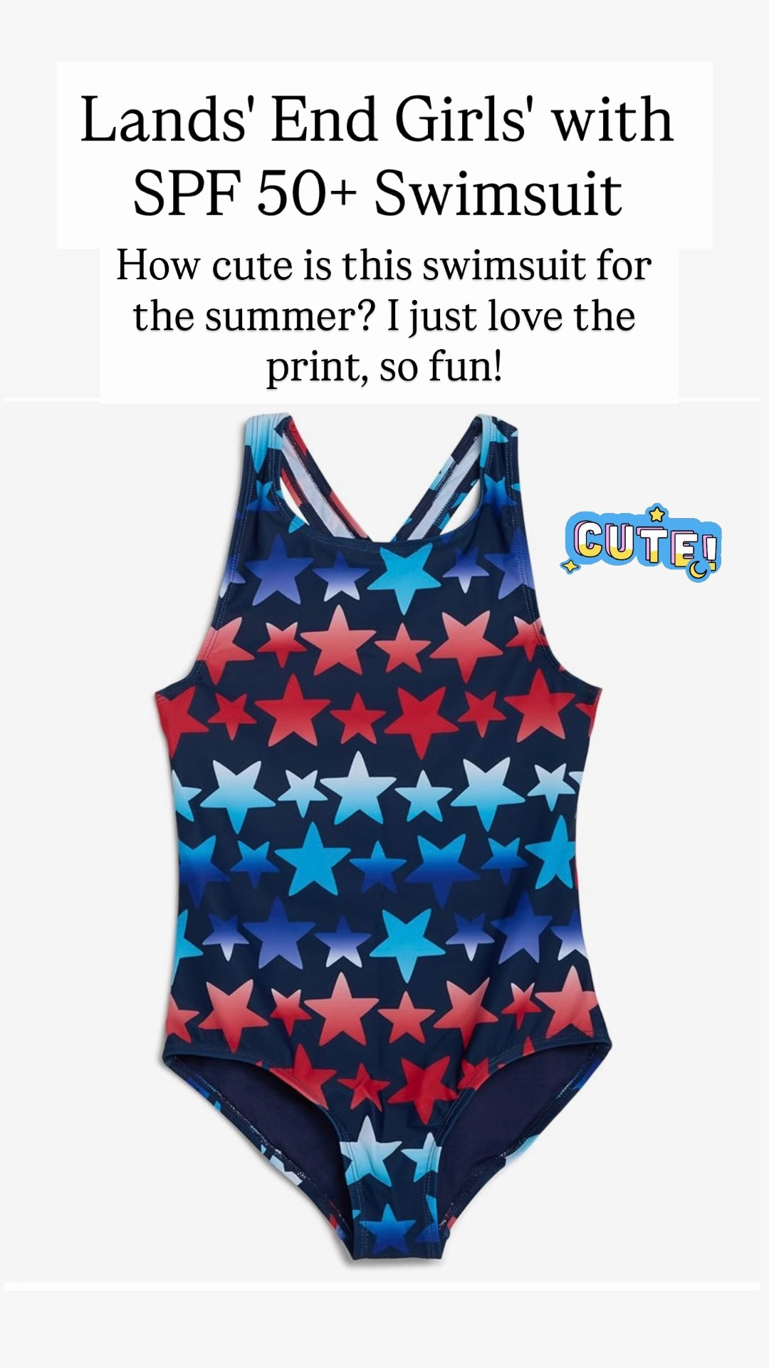 Lands' End Girls' UPF 50+ Stretch Crisscross Back One Piece Swimsuit

#LTKKids