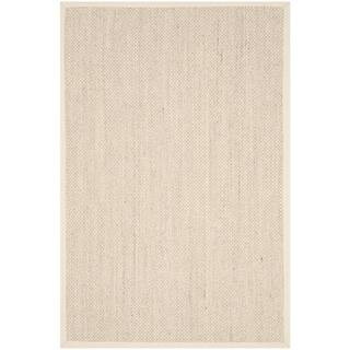 Natural Fiber Marble/Beige 4 ft. x 6 ft. Border Area Rug | The Home Depot