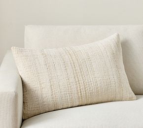 Textured Chenille Lumbar Pillow | Pottery Barn (US)