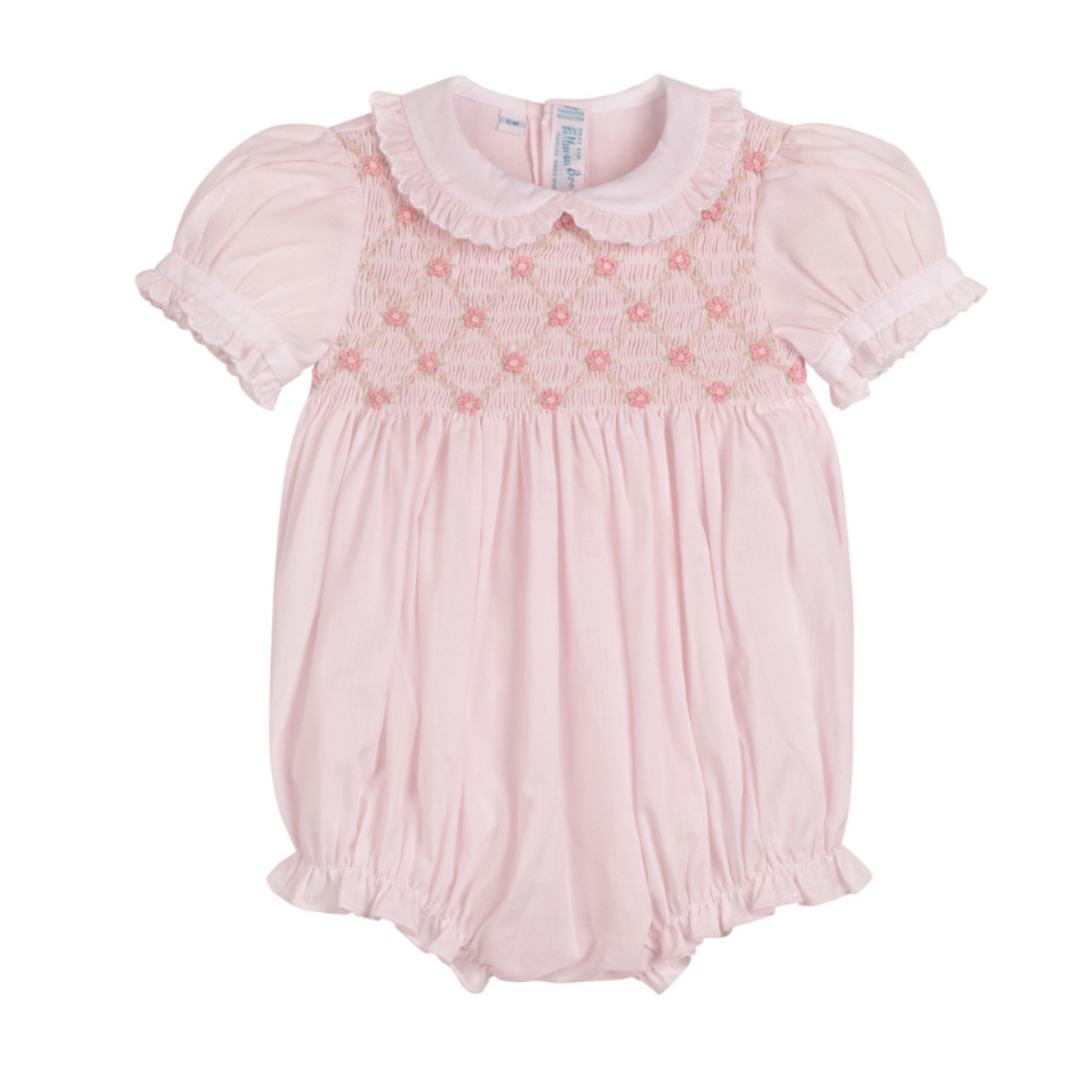 Girls Dainty Smocked Floral Romper | Feltman Brothers
