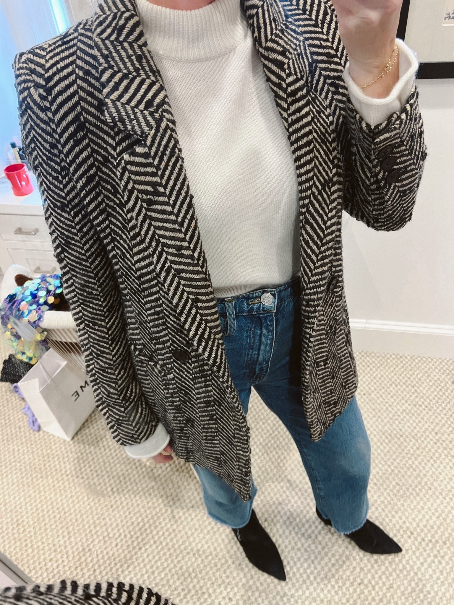 My go to outfit in the winter.  Jeans, sweater, boots & blazer.  Simple and always looks chic!  

#LTKstyletip