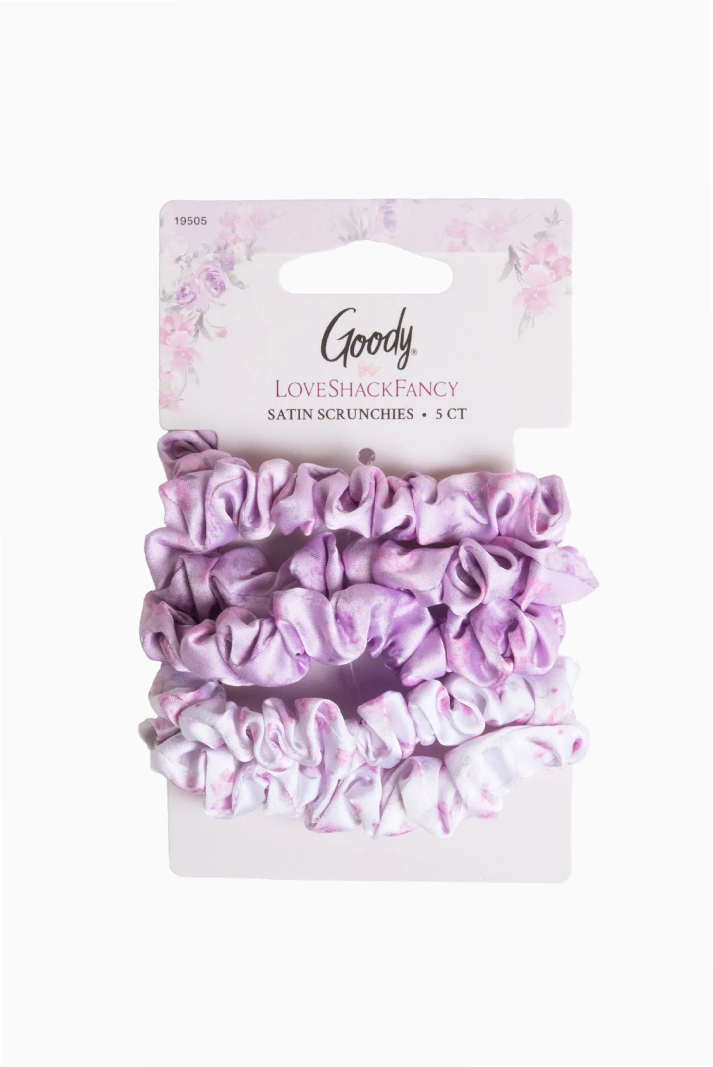 Goody x Love Shack Fancy Satin Scrunchies - 5ct - Happy Thoughts & Ribbon Rosa | LoveShackFancy