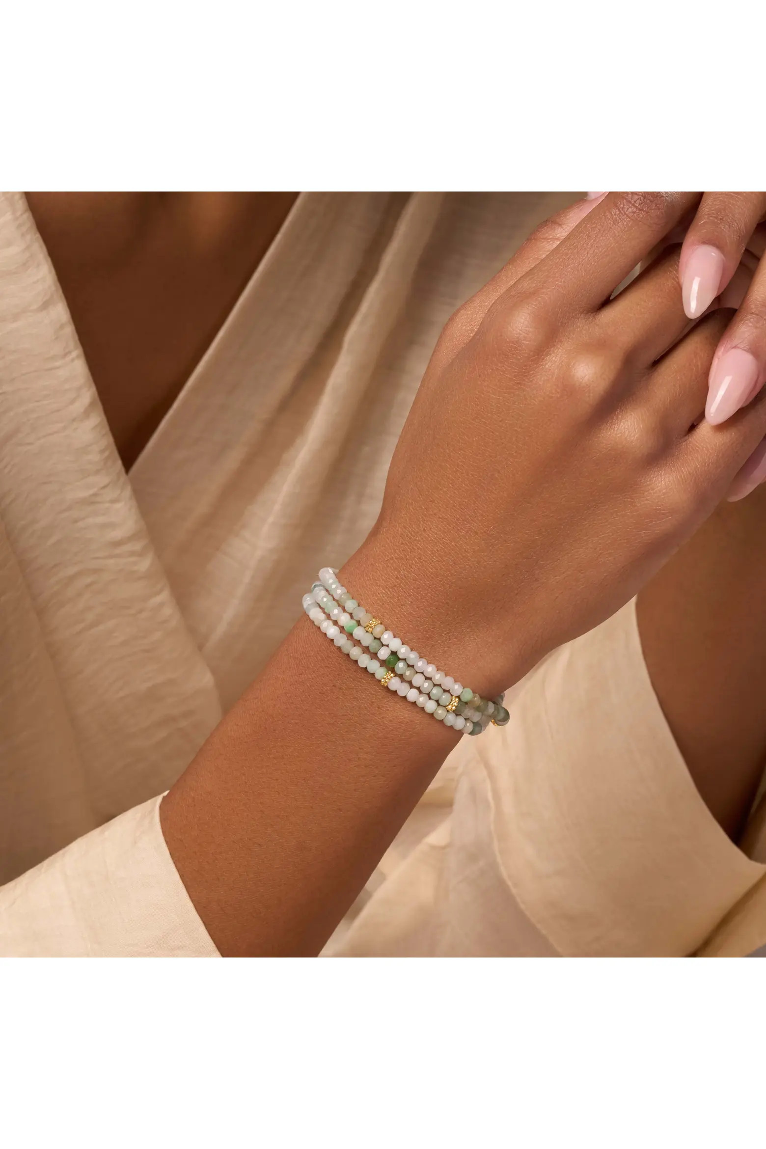 Women's Jade Elephant Gold Plated Wrap Bracelet - Manifest Abundance (Women) | Nordstrom | Nordstrom