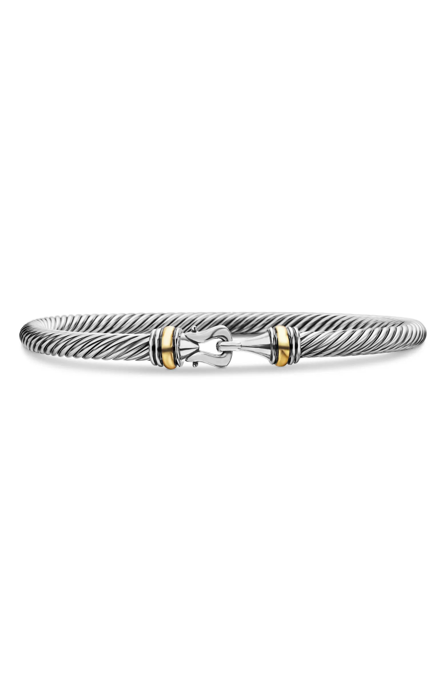 Cable Buckle Bracelet with Gold, 4mm | Nordstrom