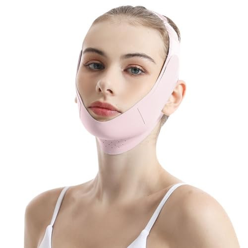 ZKGYUS Wiederverwendbare V-Linienmaske V-Linien-Lifting-Maske Gesichtslifting-Bandage Doppelkinn,Für alle Gesichtsformen geeignet,Hellrosa | Amazon (DE)