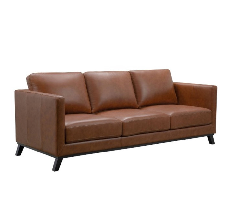 Abbyson Mid-Century Leather Sofa