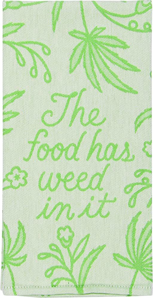 Blue Q Woven Jacquard Dish Towel, The Food Has Weed in It. Funny, Functional and Fabulous, 100% C... | Amazon (US)