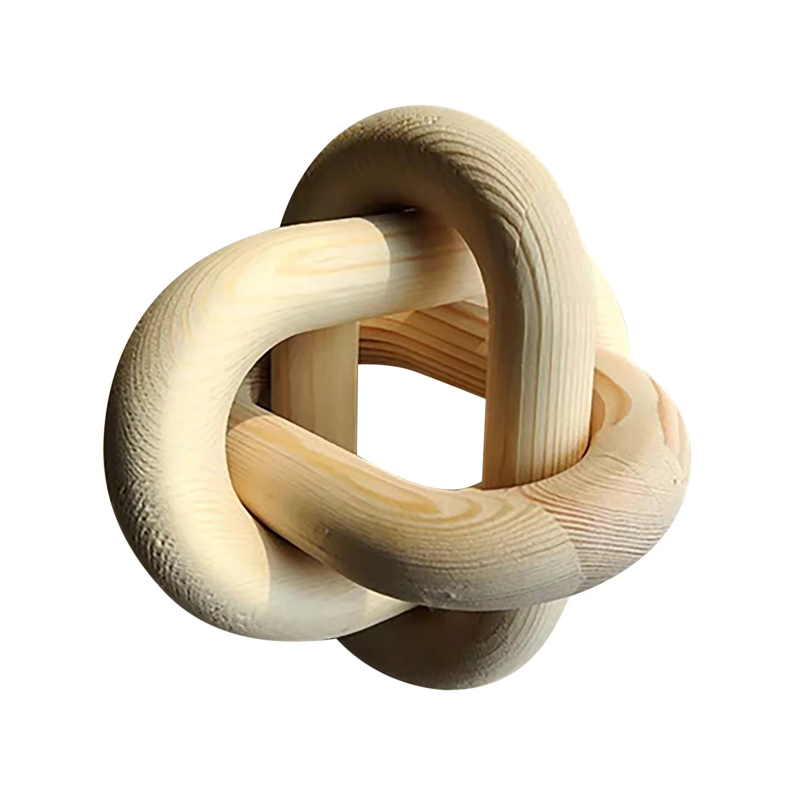 Desktop Ornament Wood Chain Link Decor Link Hand Carved Knot Decorative Object Coffee Table Decor... | Walmart (US)