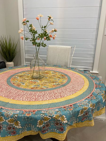 Fun summertime tablecloth / Amazon find / home style /southern charm / round tablecloth / floral tablecloth 

#LTKfindsunder50 #LTKhome #LTKSeasonal