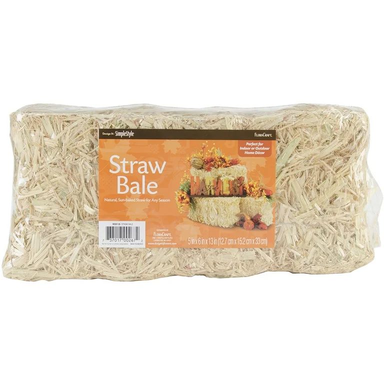 Straw Bale 6" x 5" x 13" - Natural - Walmart.com | Walmart (US)