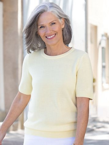 Spindrift™ Soft Short-Sleeve Sweater Shell | Appleseed’s