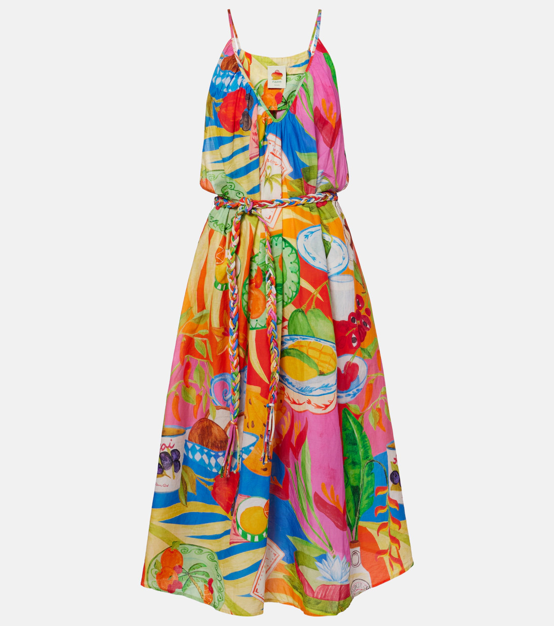 Printed cotton midi dress | Mytheresa (UK)