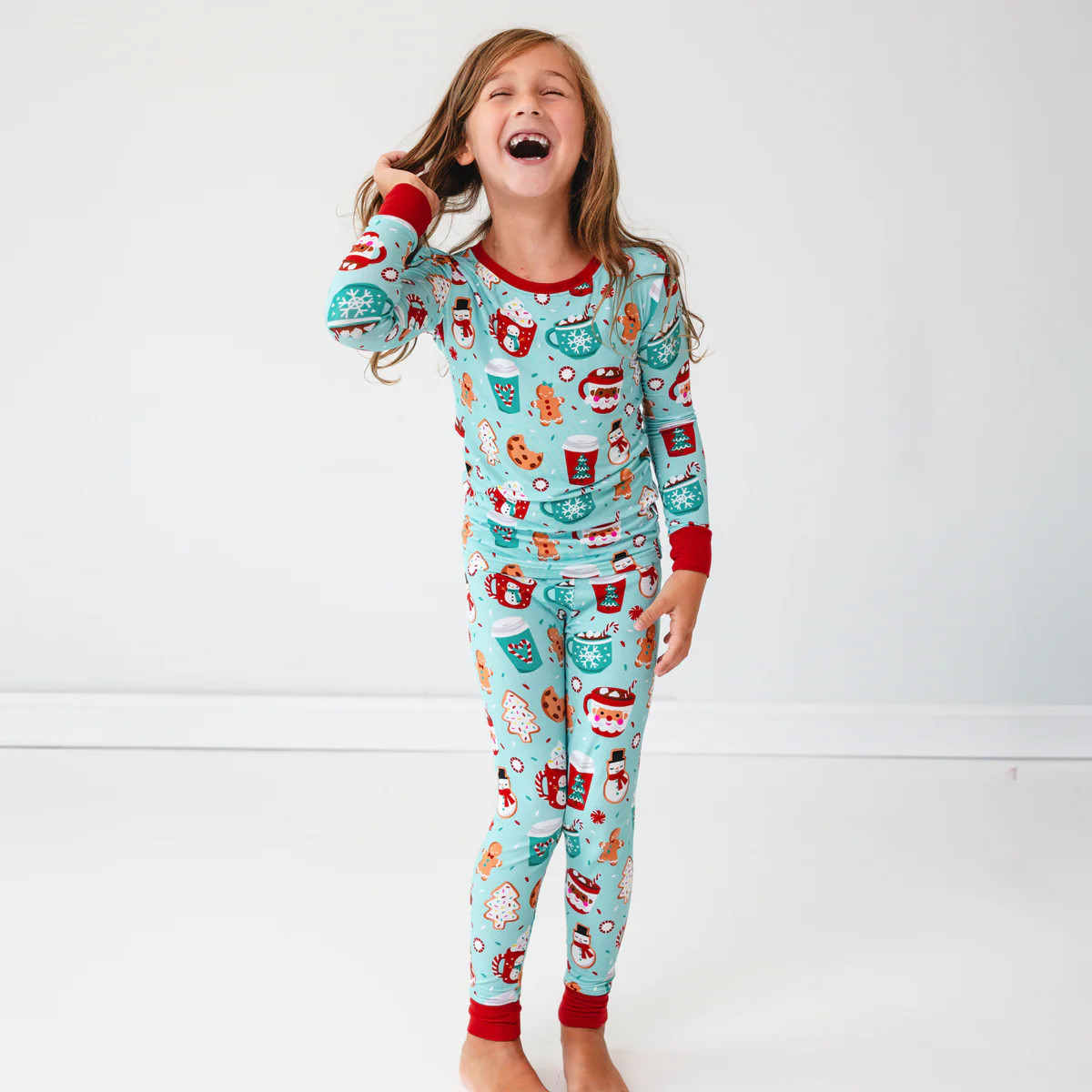 Peppermint Mocha Two-Piece Pajama Set | Little Sleepies
