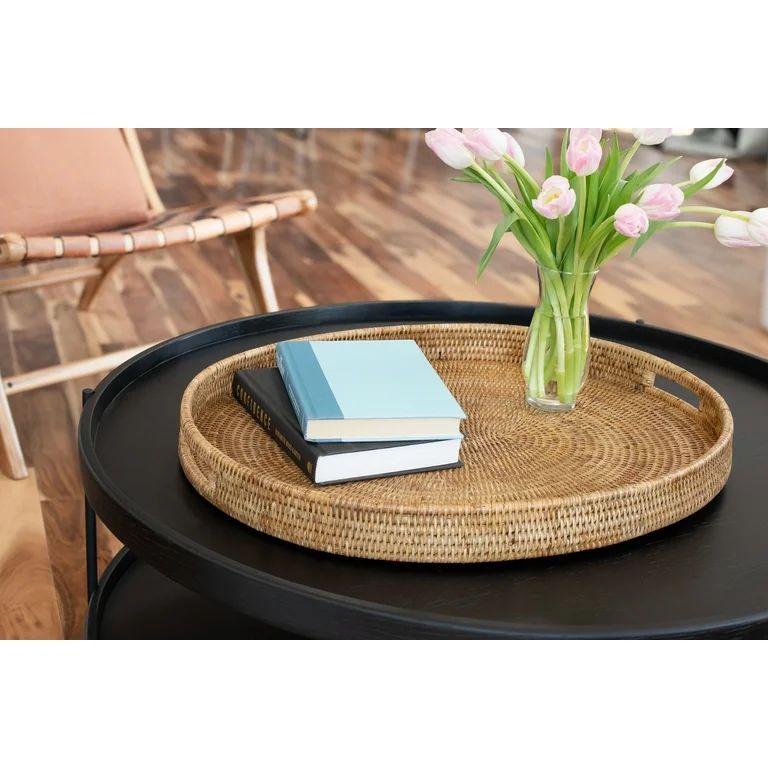 Artifacts Rattan™ Oval Ottoman Tray With Cutout Handles | Walmart (US)