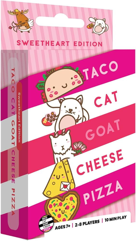 Taco Cat Goat Cheese Pizza Sweetheart Edition Card Game for Family Game Night | Candy-Free Valent... | Amazon (US)