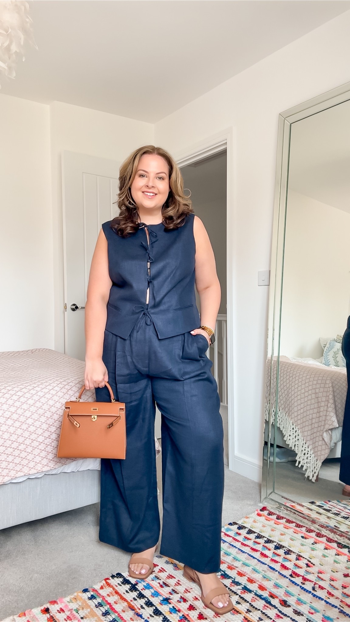 Beautiful navy linen co-ord 

#LTKcurves #LTKmidsize #LTKspring