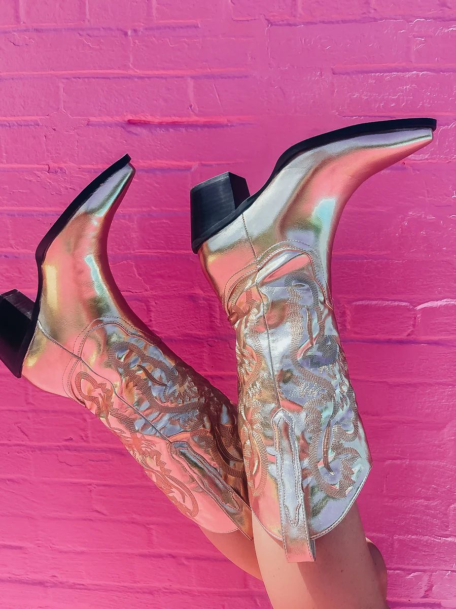 Danilo Cowgirl Boots - Metallic Gold | Whiskey Darling Boutique