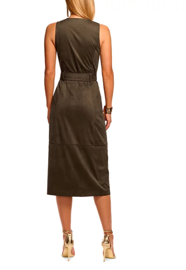 The Ramy Brook Marcia Belted Dress is a timeless piece that combines elegance and modern design. With its V neck and sleeveless sheath silhouette, it creates a flattering and sophisticated shape. The gold tone buttons and matching belt elevate the look, while the mid calf length adds a chic touch. Perfect for elegant dinners, special occasions, or an elevated day look. Style it with statement heels and accessories for a polished finish. Tap to explore and save this effortless style.

#ramybrook #belteddress #elevatedstyle #fashioninspo 

 #LTKPetite #LTKFindsUnder50 #LTKWorkwear