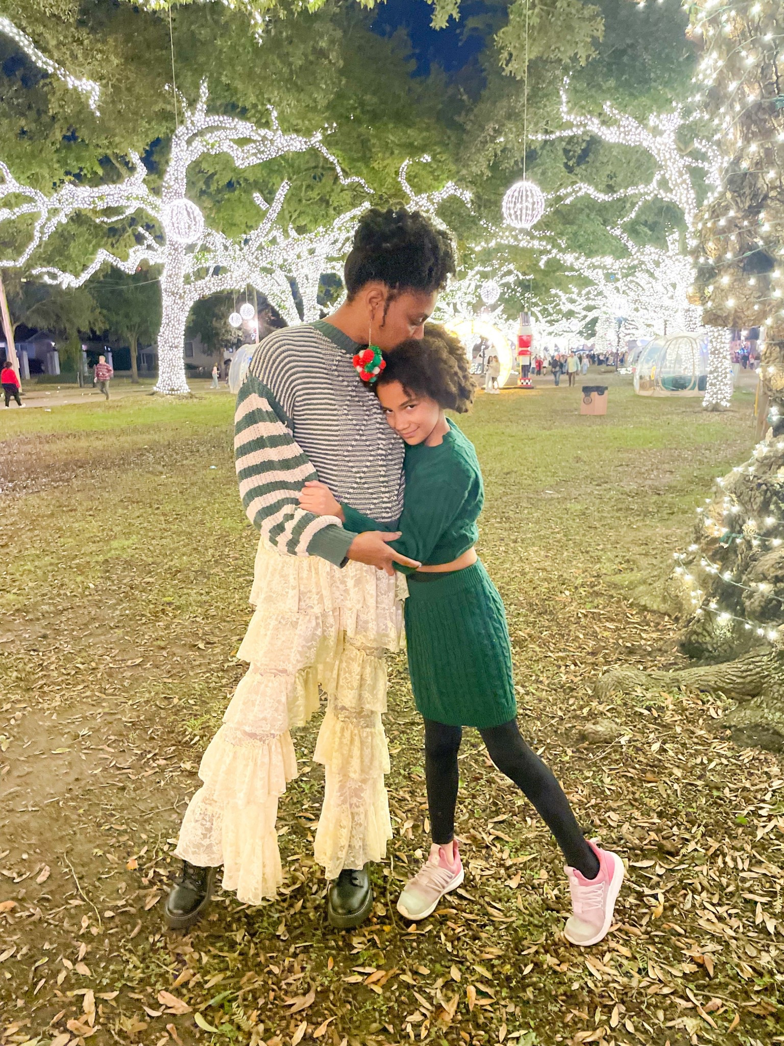 Lace pants +
Green kids skirt set

#LTKmomlife #LTKKids #LTKHoliday