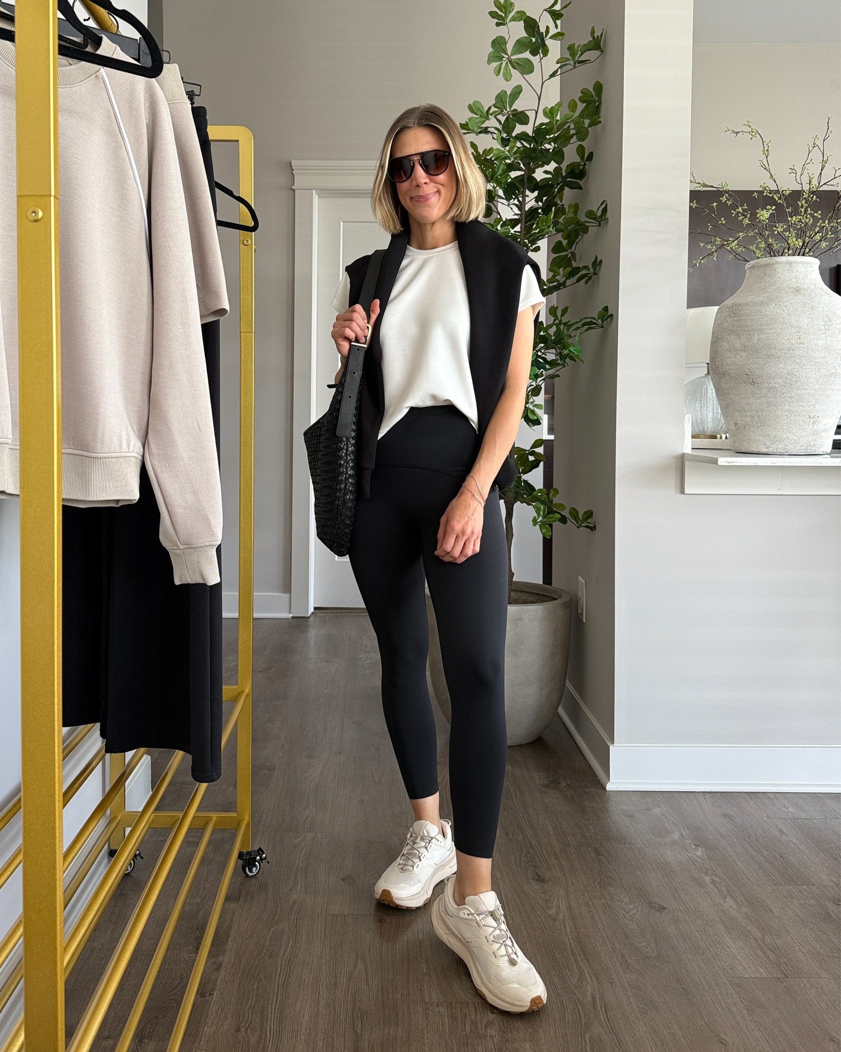 Wearing small leggings, small tee, small half-zip sweatshirt 
(Code: LAWXSPANX first time purchase only)

@spanx #spanxpartner

#LTKStyleTip #LTKFindsUnder100 #LTKOver40