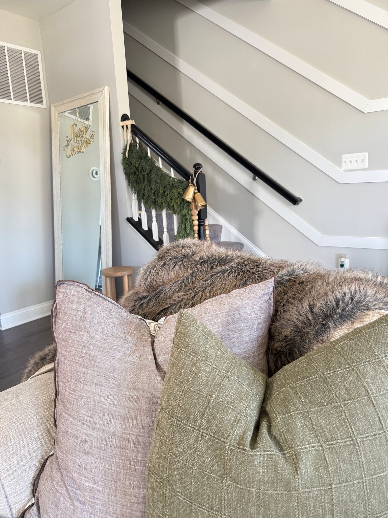 Cedar garland for staircase #holidaydecor #cedargarland 

#LTKHoliday #LTKHome #LTKSeasonal