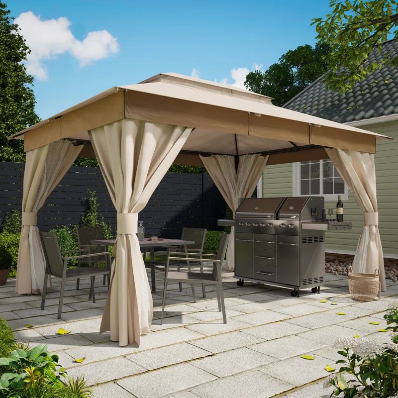 10 Ft. W x 13 Ft. D Steel Patio Gazebo | Wayfair North America