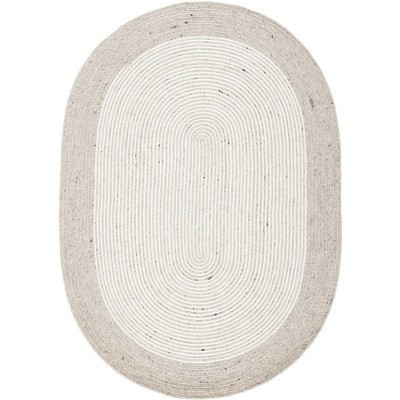 Braided BRD904 Hand Woven Indoor Area Rug - Beige/Ivory - 5'3"x6'10" Oval - Safavieh | Target
