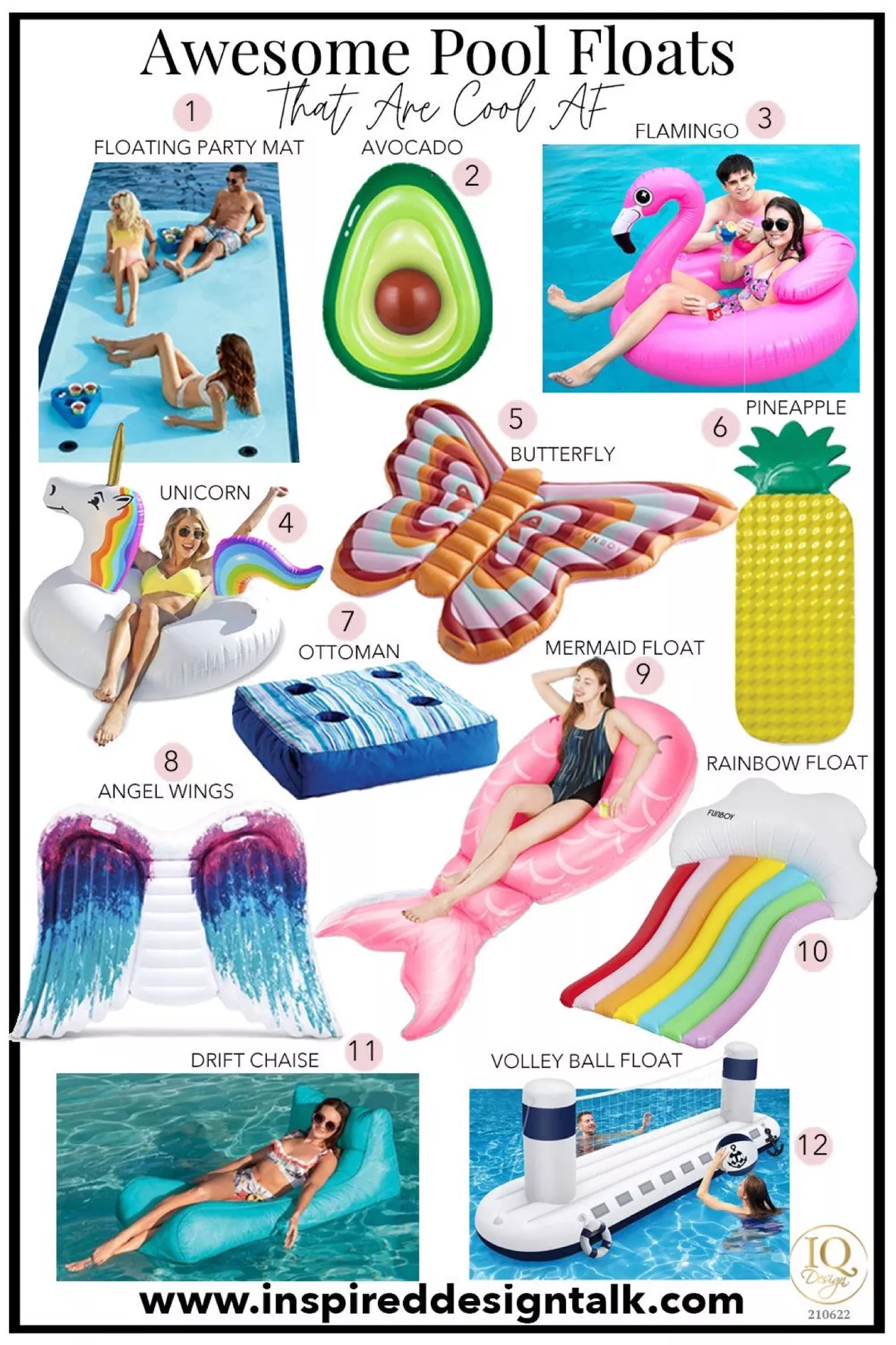 Obuby Inflatable Avocado Pool Float Floatie with Ball Fun Pool