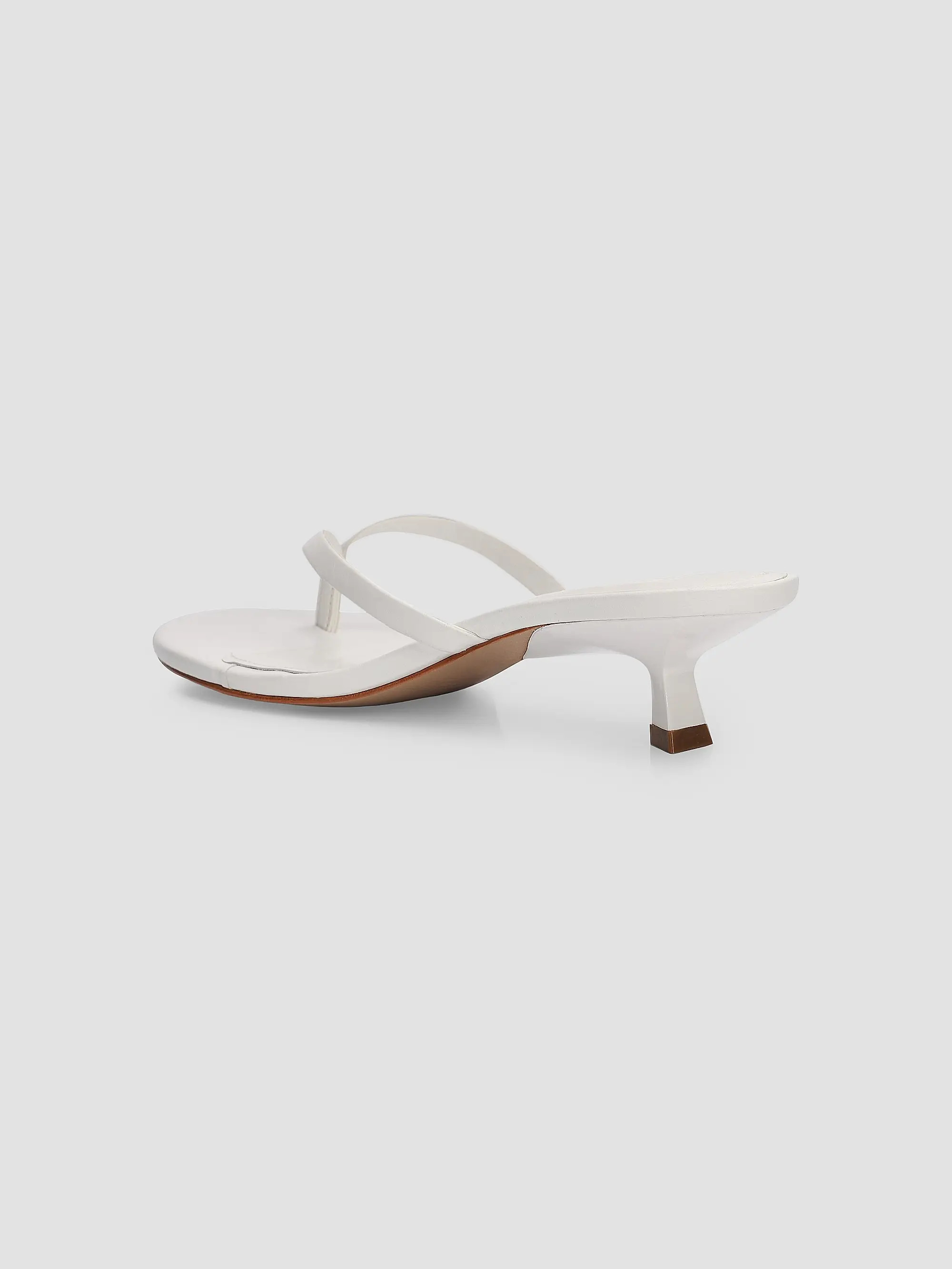 Carolyn 50MM Leather Kitten-Heel Sandals | Saks Fifth Avenue