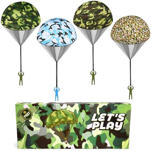 Parachute Toy for Kids, Army Outdoor Toys Flying Parachute Men, Inside & Outside Toys for or 3 4 ... | Amazon (US)