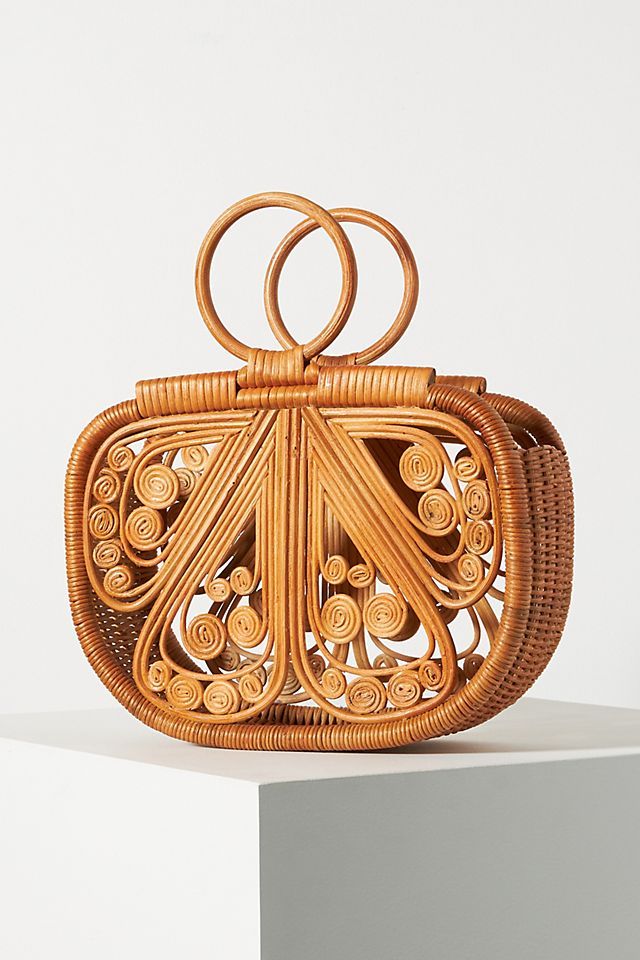 Wicker Ring Handle Clutch | Anthropologie (US)